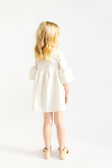 MINI - Cream - Ruffle Bell Dress