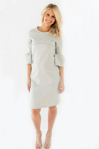 Olive - Bell Sleeve Nursing Dress