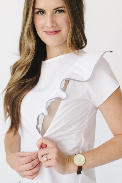 The Ruffle Top - White – Harper & Bay