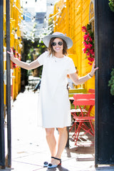 Shift Panel Dress - Off White