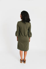 Olive - Bell Sleeve Nursing Dress