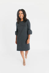 Charcoal - Bell Sleeve Nursing Dress