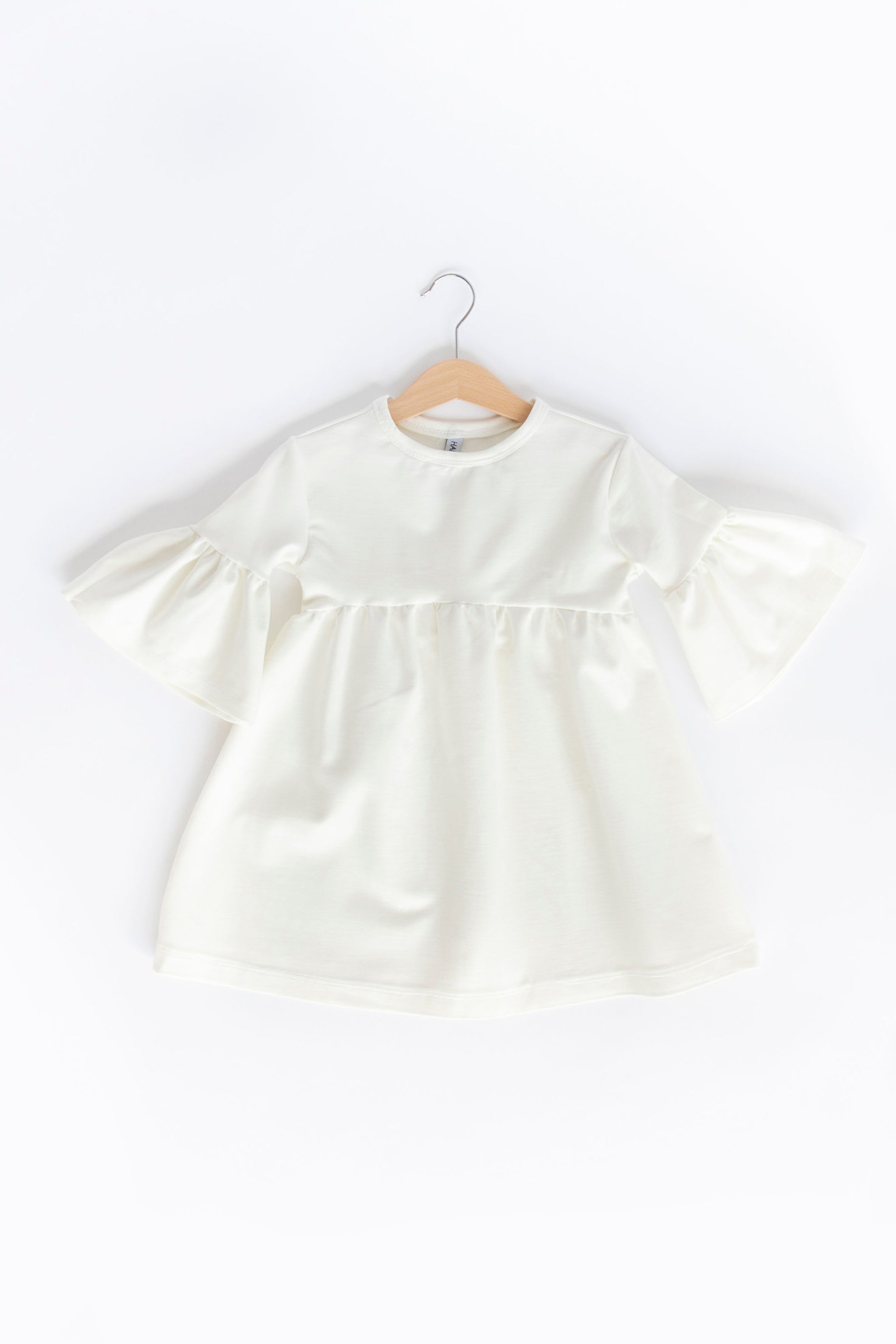 MINI - Cream - Ruffle Bell Dress