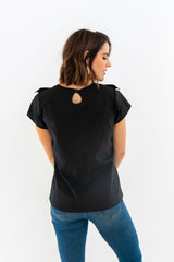 The Ruffle Top - Charcoal