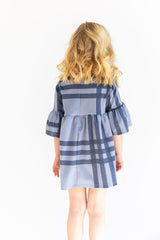 MINI - Caitlin Wilson Windowpane - Ruffle Bell Dress