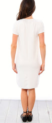 Shift Panel Dress - Off White
