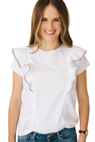 The Ruffle Top - White