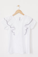 The Ruffle Top - White